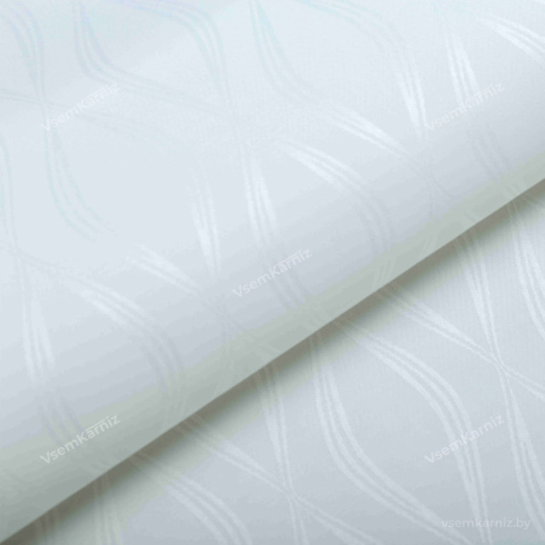 Рулонная штора LmDecor «Инфинити 01» Белая с комплектом алюминиевых направляющих