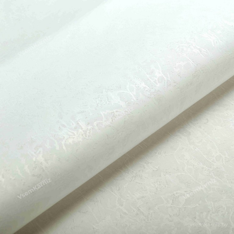 Рулонная штора LmDecor «Жаккард 01» Белая с комплектом алюминиевых направляющих