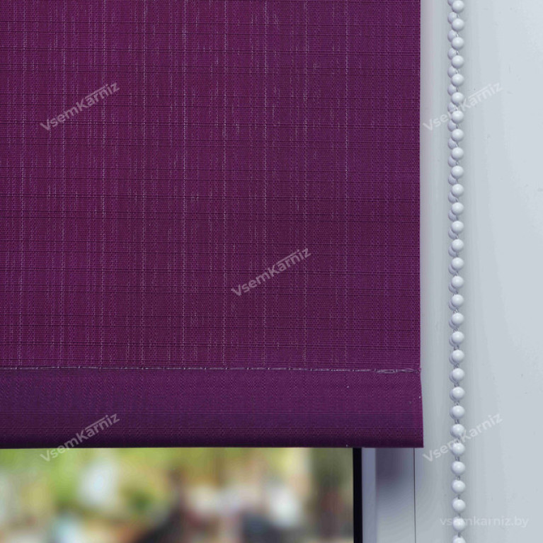 Рулонная штора LmDecor «Лайт 06» Фиолетовая с комплектом направляющих