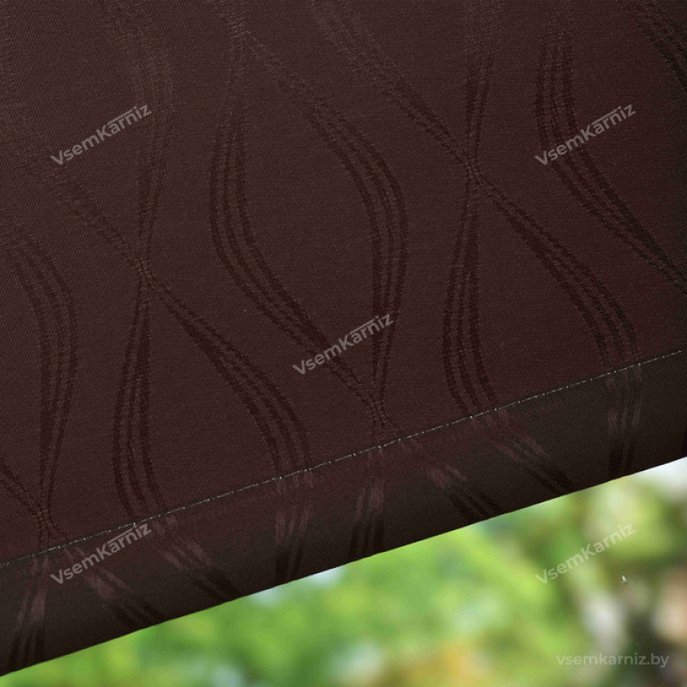 Рулонная штора LmDecor «Инфинити 02» коричневая с комплектом алюминиевых направляющих