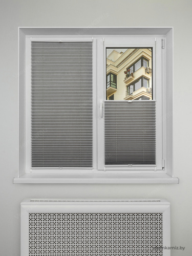 Жалюзи плиссе жаккардовые с тиснением PK 260-05 Серые фото 5