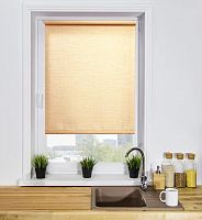 Рулонная штора LmDecor «Кантри 02» бежевая (индивидуальный размер)