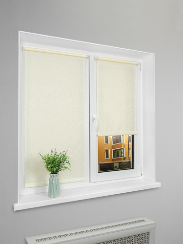 Рулонная штора LmDecor «Жаккард 02» Кремовая (индивидуальный размер)