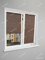 Рулонная штора LmDecor «Жаккард 28» тёмно-шоколадная (индивидуальный размер)