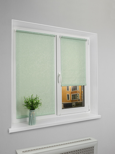 Рулонная штора LmDecor «Жаккард 22» мятный (индивидуальный размер)