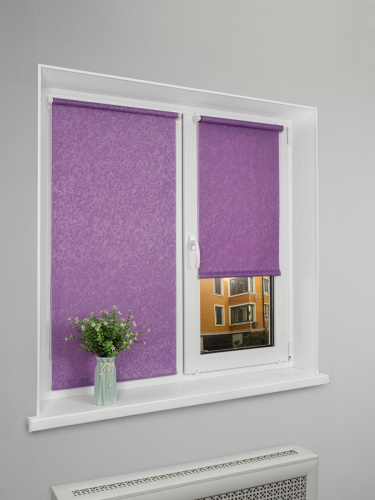 Рулонная штора LmDecor «Жаккард 24» сиреневая (индивидуальный размер)