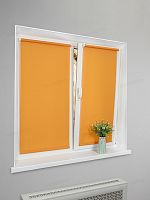 Рулонная штора LmDecor «Лайт 03» Оранжевая в коробе с направляющими
