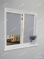 Рулонная штора LmDecor БЛЭКАУТ «Симпл 07» серая (индивидуальный размер)