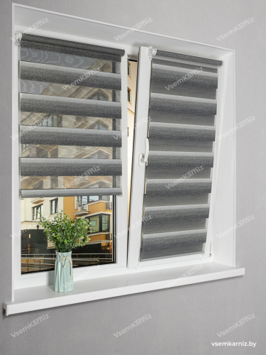 Рулонная штора LmDecor День-Ночь «Дабл 04» (индивидуальный размер)