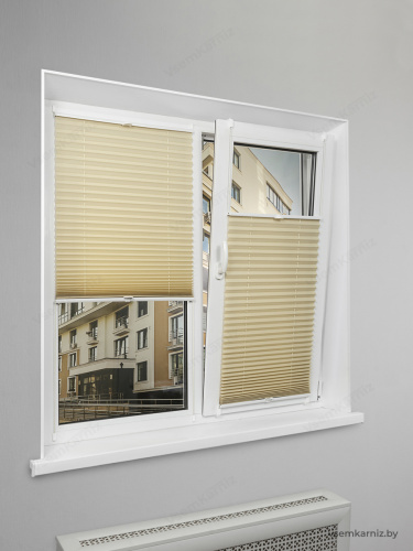 Жалюзи плиссе PK 250-05 Бежевые фото 2