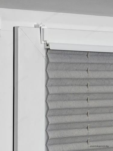 Жалюзи плиссе жаккардовые с тиснением PK 260-05 Серые фото 8