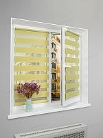 Рулонная штора LmDecor День-Ночь «Грация 08» оливковая (индивидуальный размер)