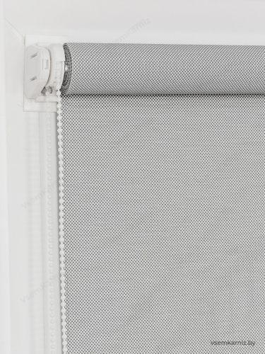 Рулонная штора Санскрин SS 300-03 Серая с комплектом алюминиевых направляющих фото 8