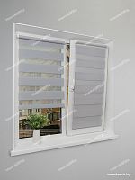 Рулонная штора LmDecor День-Ночь «Сити 02» светло-серая (индивидуальный размер)