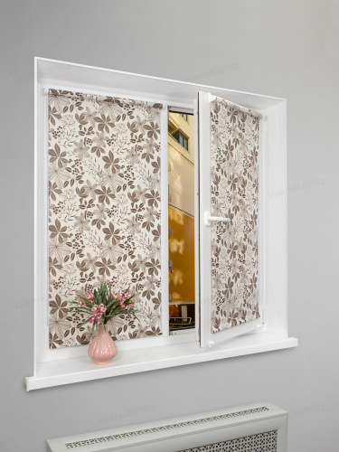 Рулонная штора LmDecor «Флауэр 03»  (индивидуальный размер)