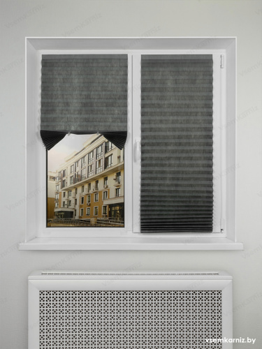 Жалюзи плиссе «Фэн» PL 210-03 графитовые фото 4