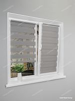 Рулонная штора LmDecor День-Ночь «Грация 17» Серая (индивидуальный размер)