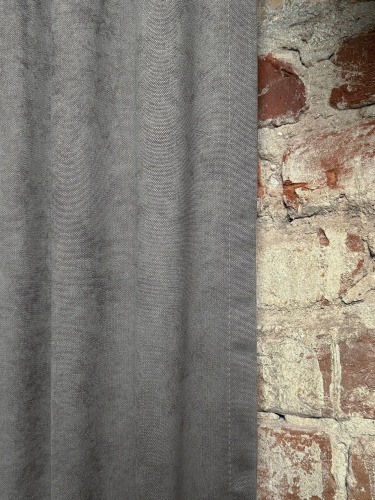 Шторы Канвас 150x250 (2шт, серый) фото 2