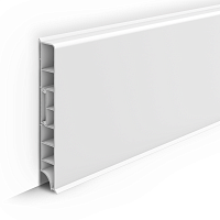 Плинтус напольный прямоугольный 100мм "Идеал Дюра", 001 Белый