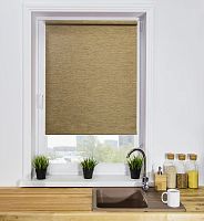 Рулонная штора LmDecor «Кантри 03» светло-коричневая (индивидуальный размер)