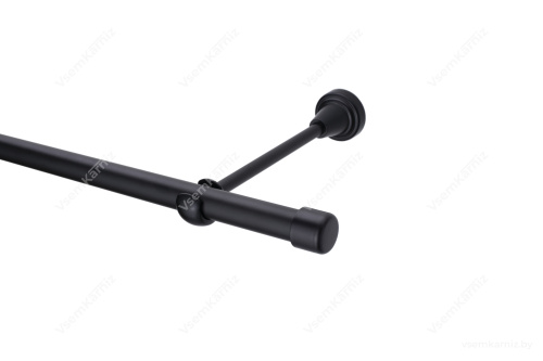 Карниз «Заглушка» 19мм Белый глянец, черный матовый фото 2