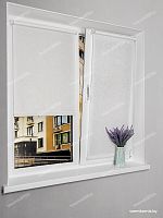 Рулонная штора LmDecor «Жаккард 01» Белая (индивидуальный размер)