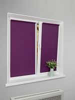 Рулонная штора LmDecor «Лайт 06» Фиолетовая UNI 2 в алюминиевом коробе с направляющими