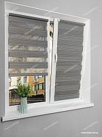 Рулонная штора LmDecor День-Ночь «Марсель 05» графитовый серый (индивидуальный размер)