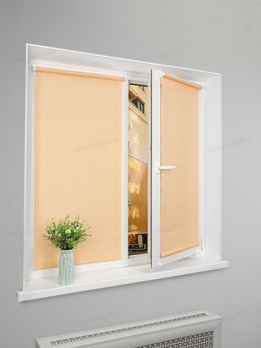 Рулонная штора LmDecor «Лайт 10» персиковая (индивидуальный размер)