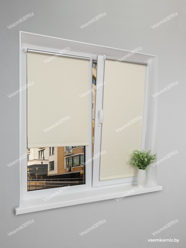 Рулонная штора LmDecor БЛЭКАУТ «Симпл 03» Кремовая (индивидуальный размер)