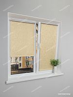 Рулонная штора LmDecor БЛЭКАУТ «Саванна 04» бежевая (индивидуальный размер)