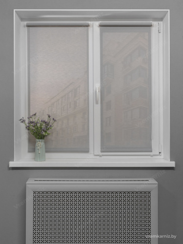 Рулонная штора Санскрин SS 300-03 Серая с комплектом алюминиевых направляющих фото 4