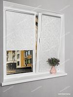 Рулонная штора LmDecor БЛЭКАУТ «Саванна 01» белая (индивидуальный размер)