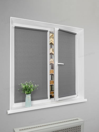 Рулонная штора LmDecor «Лайт 11» серая (индивидуальный размер)