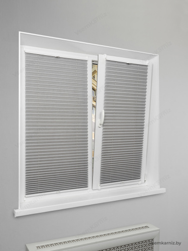 Жалюзи плиссе жаккардовые с тиснением PK 260-05 Серые фото 4